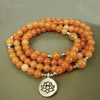 Bracelet Mala en Aventurine Orange | Lithothérapie Stéphanie