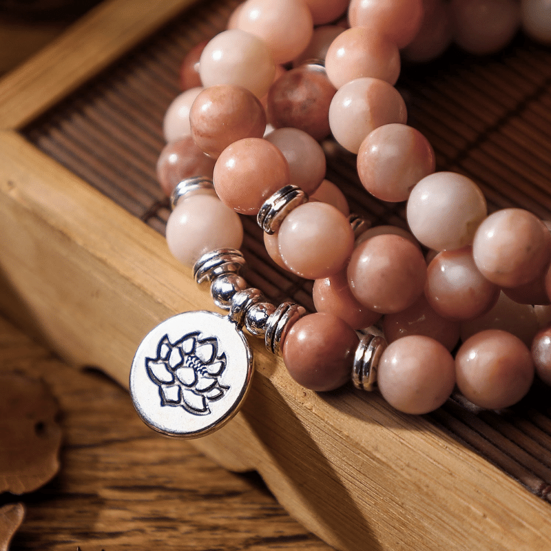 Mala en Aventurine Rose | Lithothérapie Stéphanie