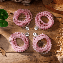 Bracelet Mala Quartz Rose | Lithothérapie Stéphanie