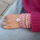Bracelet Mala 108 Perles en Quartz Rose | Lithothérapie Stéphanie