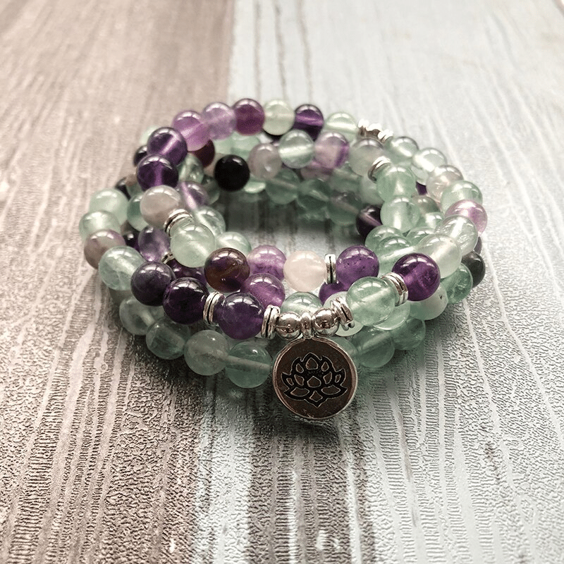 Bracelet Mala en Fluorine | Lithothérapie Stéphanie