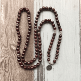 Bracelet Mala Tibétain en Grenat | Lithothérapie Stéphanie