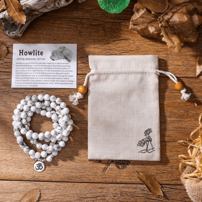 Mala en Howlite | Lithothérapie Stéphanie