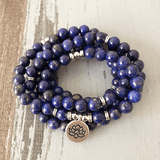 Bracelet Mala en Pierre Lapis Lazuli | Lithothérapie Stéphanie