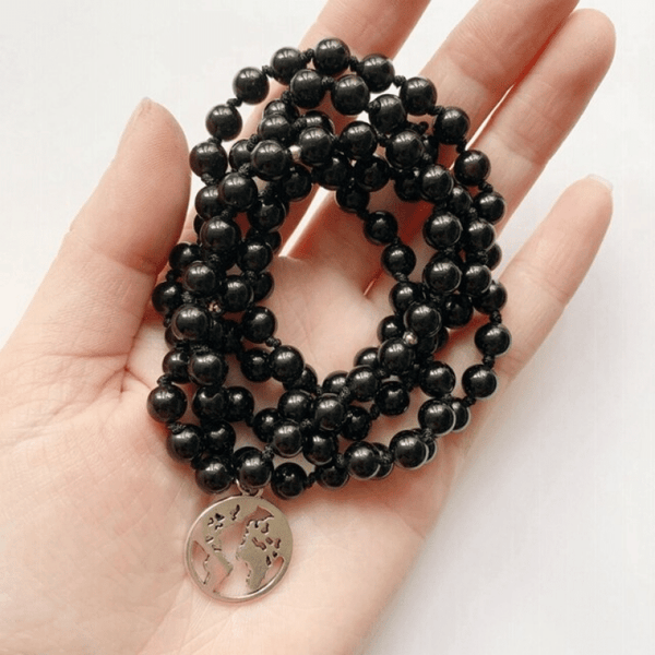 Bracelet Mala en Obsidienne Noire | Lithothérapie Stéphanie