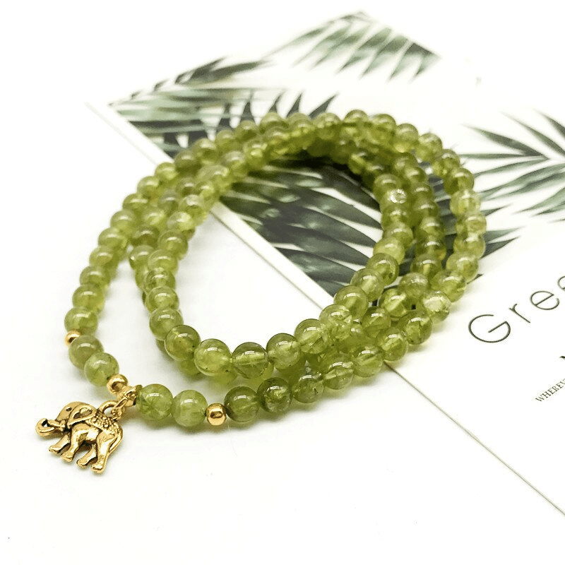 Mala en Péridot | Lithothérapie Stéphanie