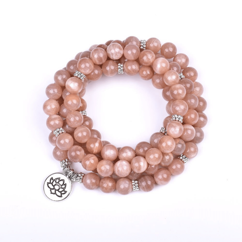 Bracelet Mala 108 Perles en Pierre de Soleil | Lithothérapie Stéphanie