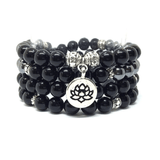 Bracelet Mala en Tourmaline Noire et Hématite | Lithothérapie Stéphanie