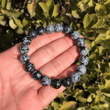 Bracelet en Obsidienne Flocon de Neige | Lithothérapie Stéphanie