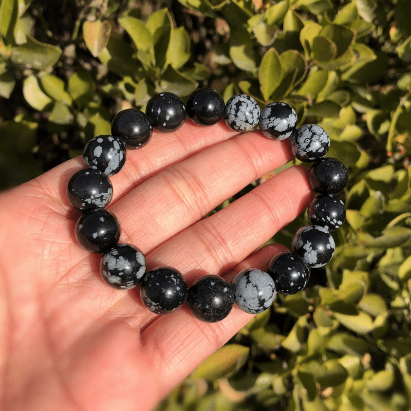 Bracelet en Obsidienne Floconneuse | Lithothérapie Stéphanie