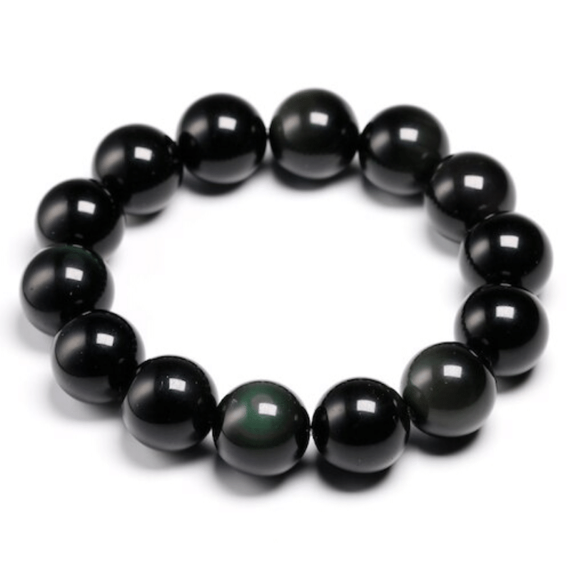 Bracelet Homme en Obsidienne Oeil Céleste | Lithothérapie Stéphanie