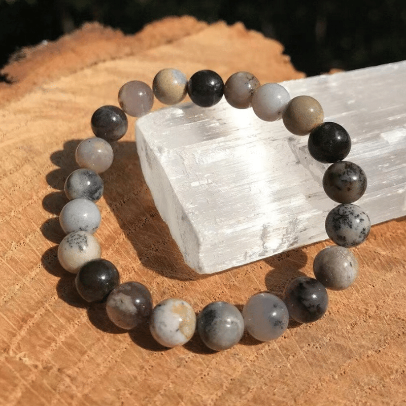 Bracelet Pierre Opale Dendritique | Lithothérapie Stéphanie