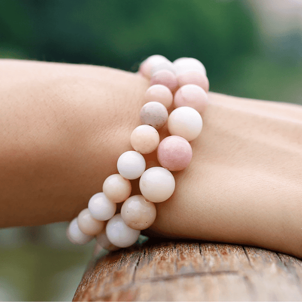 Bracelet Femme en Opale Rose | Lithothérapie Stéphanie