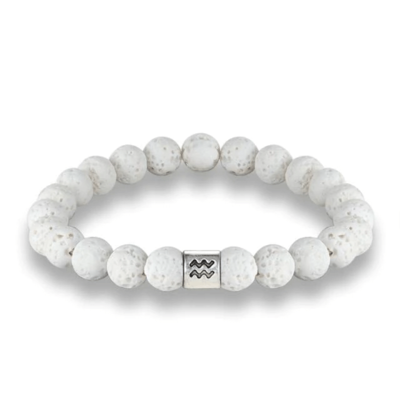 Bracelet Pierre de Lave Blanche | Lithothérapie Stéphanie