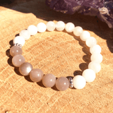 Bracelet Pierres de Lune et de Soleil | Lithothérapie Stéphanie