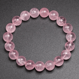 Bracelet en Quartz Rose Clair | Perles 10MM | Lithothérapie Stéphanie