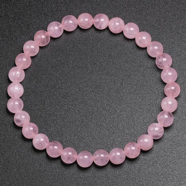 Bracelet en Quartz Rose Clair | Perles 6MM | Lithothérapie Stéphanie