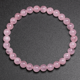 Bracelet en Quartz Rose Clair | Perles 6MM | Lithothérapie Stéphanie