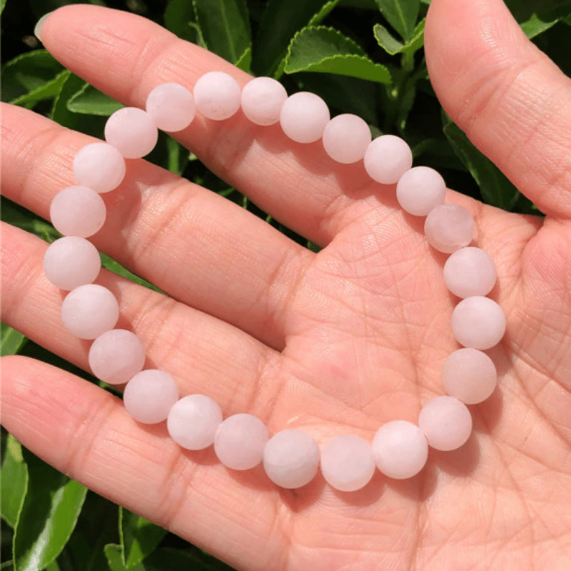 Bracelet en Quartz Rose Mat | Lithothérapie Stéphanie