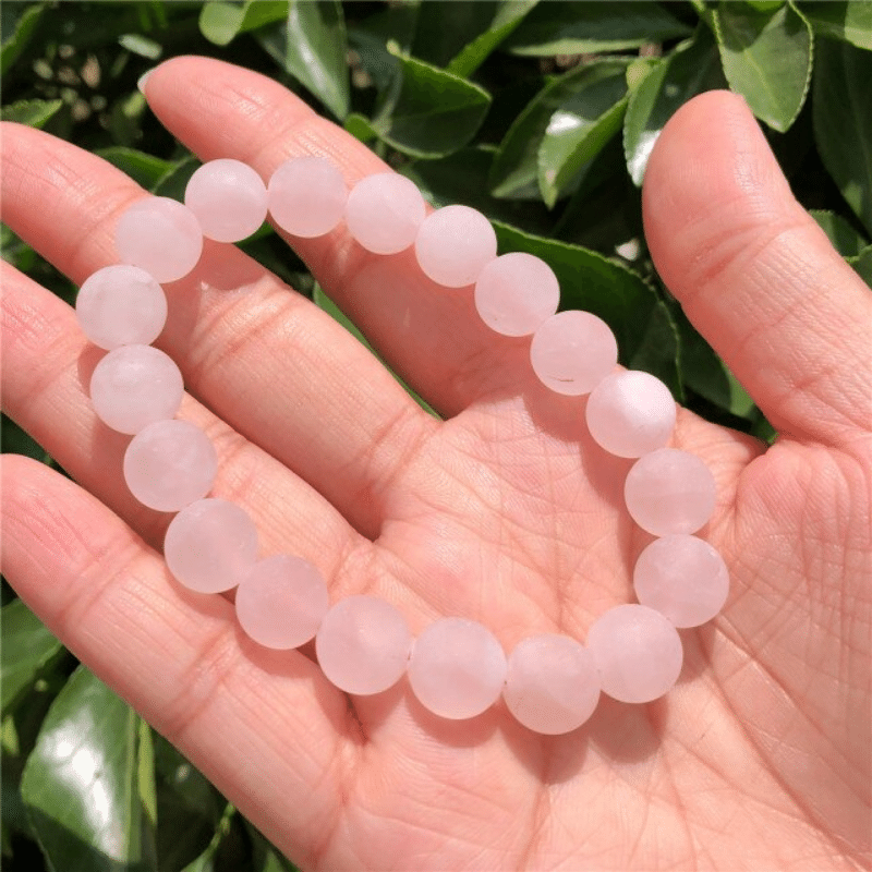 Bracelet Quartz Rose Mat | Lithothérapie Stéphanie