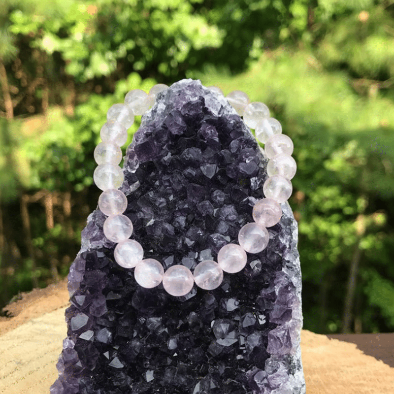 Bracelet Quartz Rose Pâle | Lithothérapie Stéphanie