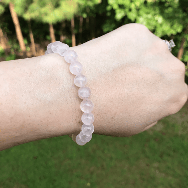 Bracelet Femme en Quartz Rose Pâle | Lithothérapie Stéphanie