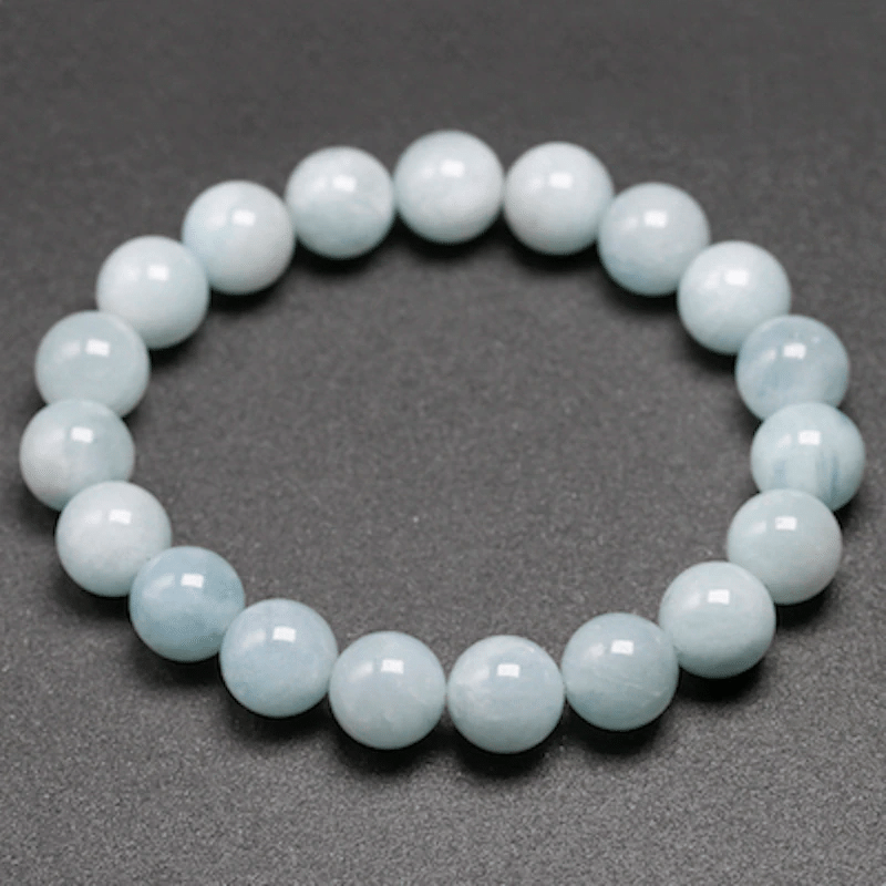 Bracelet Aigue Marine | Perles 10MM | Lithothérapie Stéphanie