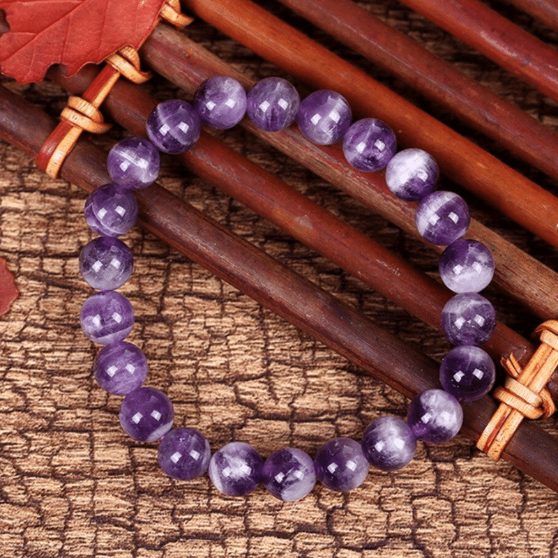 Bracelet Pierre Améthyste Chevron | Lithothérapie Stéphanie