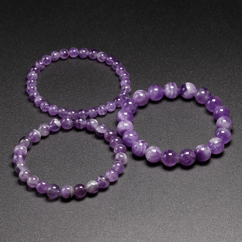 Bracelet en Améthyste à Chevrons | Lithothérapie Stéphanie