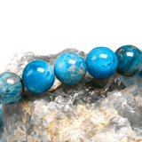 Bracelet Perles Apatite Bleue | Lithothérapie Stéphanie