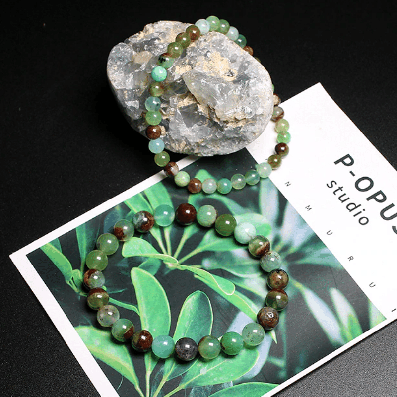 Bracelet en Chrysoprase Naturelle | Lithothérapie Stéphanie