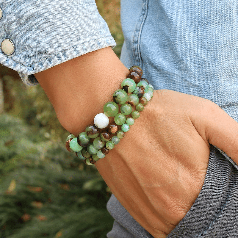 Bracelet Pierre Chrysoprase | Lithothérapie Stéphanie