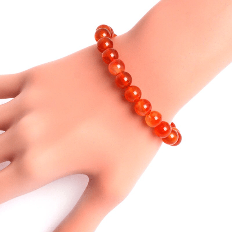 Bracelet en Cornaline 6MM | Lithothérapie Stéphanie