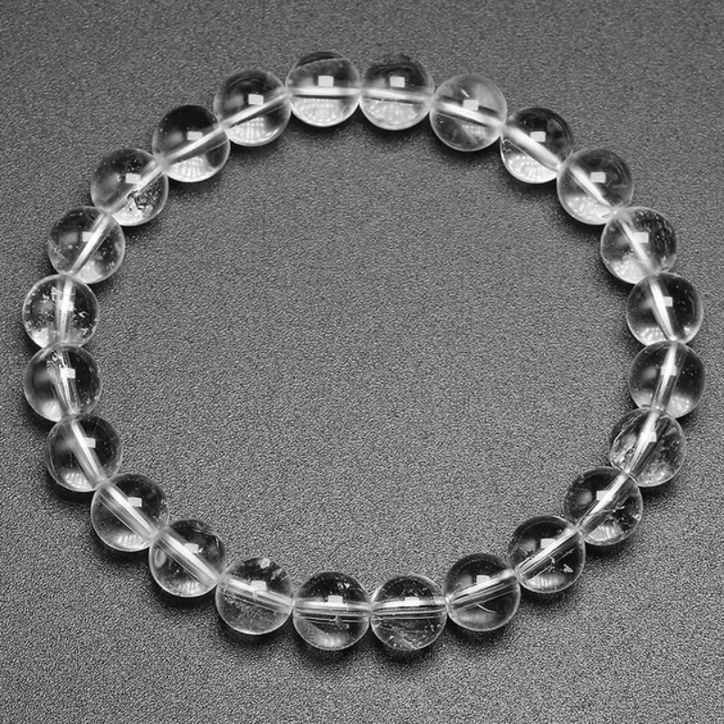 Bracelet en Cristal de Roche 8MM | Lithothérapie Stéphanie