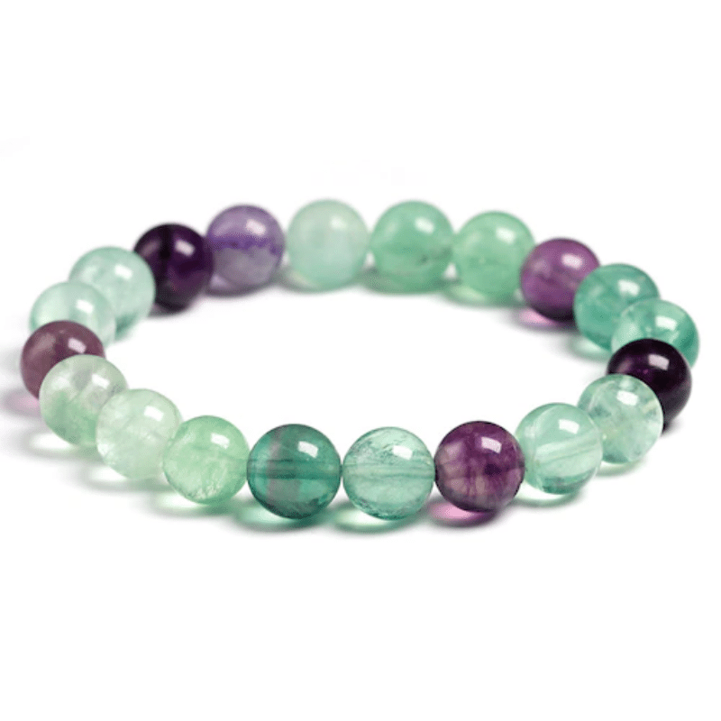 Bracelet en Fluorite 10MM | Lithothérapie Stéphanie