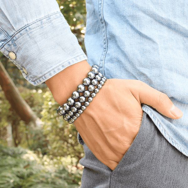 Bracelet Hématite Homme | Lithothérapie Stéphanie