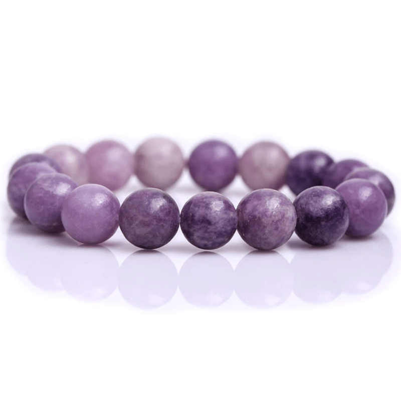 Bracelet en Lépidolite 10MM | Lithothérapie Stéphanie