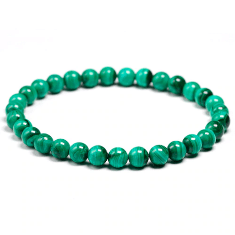 Bracelet en Malachite 6MM | Lithothérapie Stéphanie