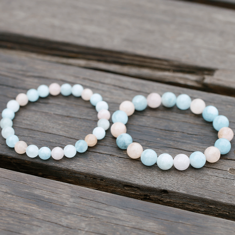 Bracelet en Morganite Naturelle | Lithothérapie Stéphanie