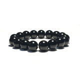 Bracelet en Obsidienne Noire 12MM | Lithothérapie Stéphanie