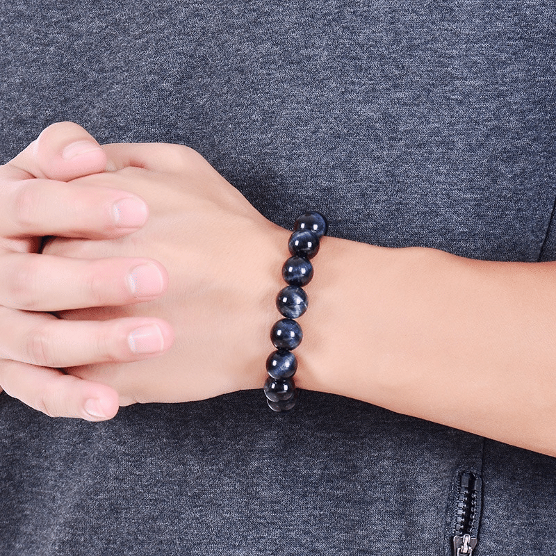 Bracelet en Oeil de Faucon pour la Chance | Lithothérapie Stéphanie