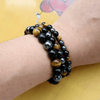 Bracelet en Oeil de Tigre, Obsidienne et Hématite | Lithothérapie Stéphanie