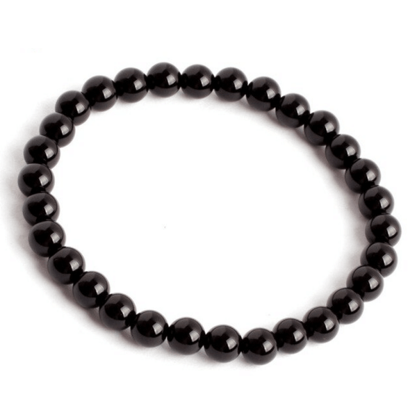 Bracelet en Onyx Noir 6MM | Lithothérapie Stéphanie