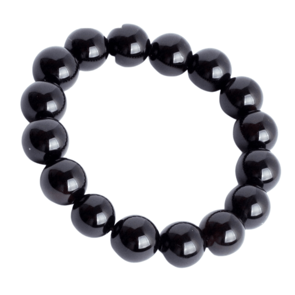 Bracelet en Onyx Noir 12MM | Lithothérapie Stéphanie