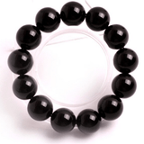 Bracelet en Onyx Noir 16MM | Lithothérapie Stéphanie