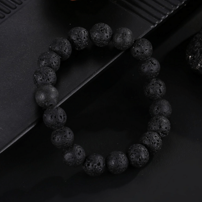 Bracelet Pierre de Lave | Homme | Lithothérapie Stéphanie