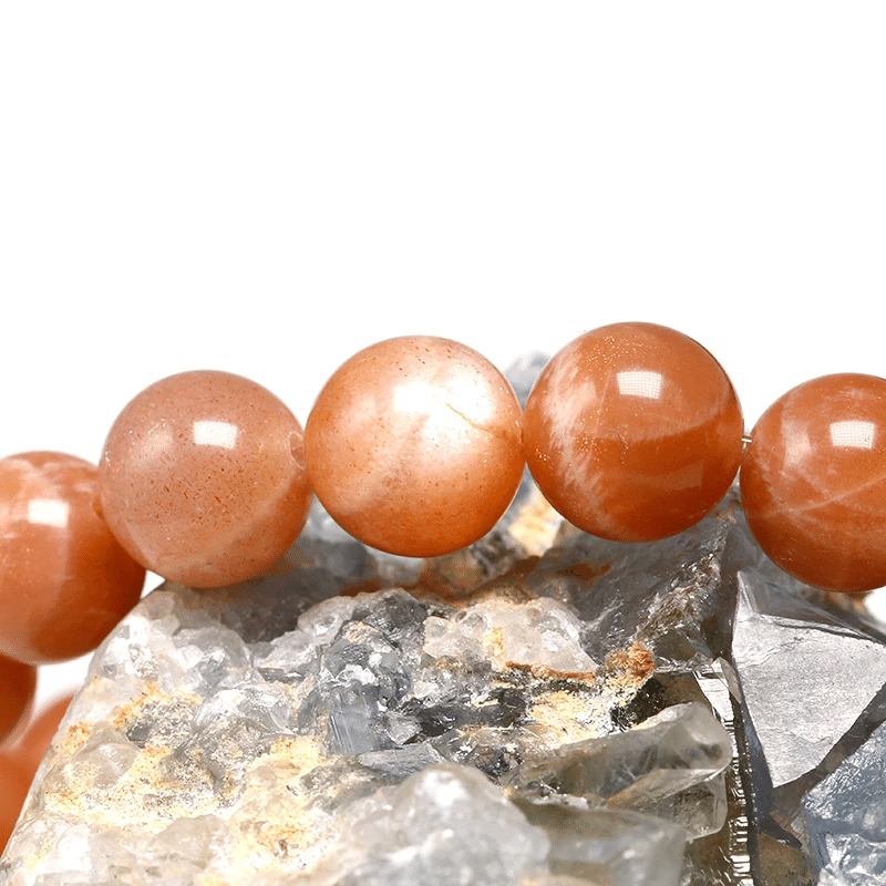 Bracelet Perles Pierre de Soleil Orange | Lithothérapie Stéphanie