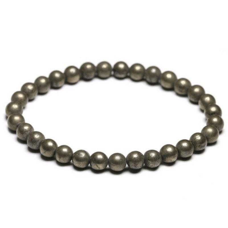 Bracelet en Pyrite 6MM | Lithothérapie Stéphanie