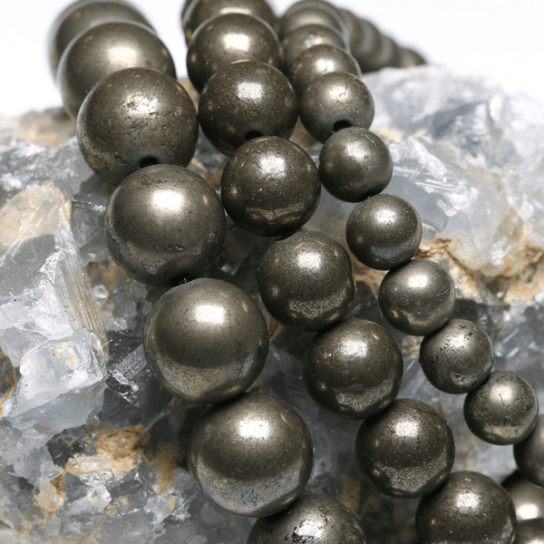 Bracelet Perles Pyrite | Lithothérapie Stéphanie