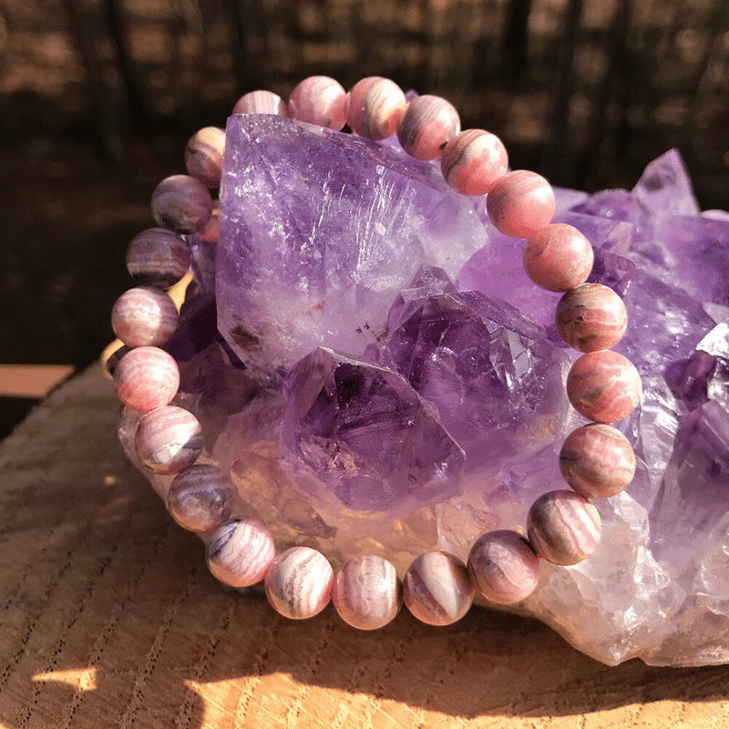 Bracelet en Rhodochrosite Véritable | Lithothérapie Stéphanie